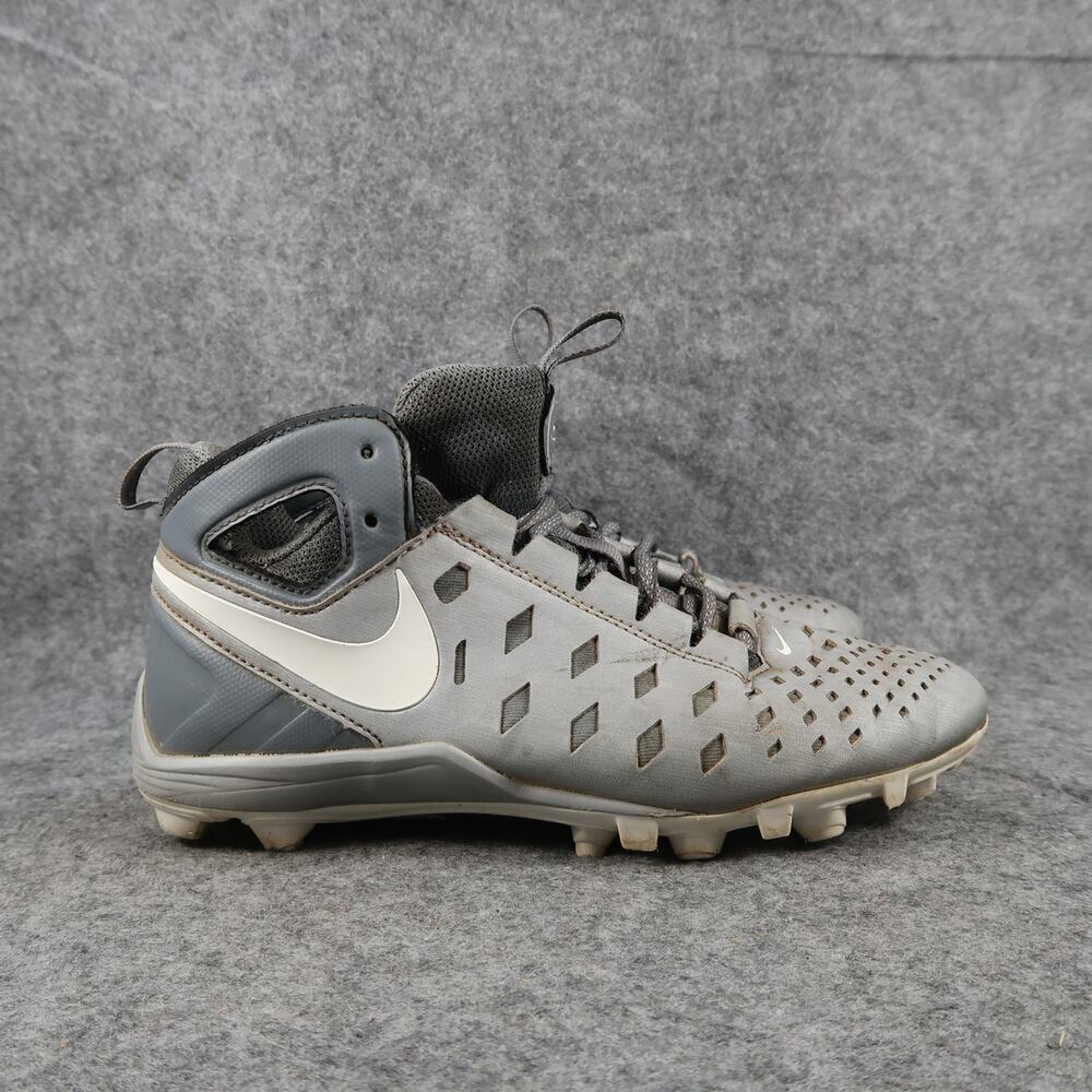Nike Shoes Kid 3.5 Cleat Huarache Lacrosse Lace Up Mid Gray Athletic Sport Youth